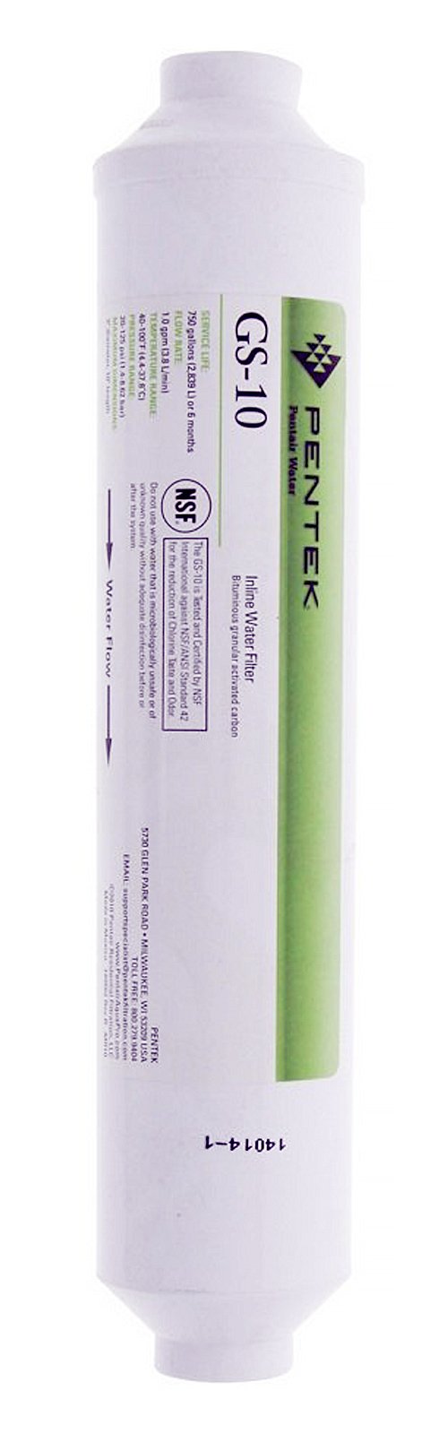Pentek GS10 In Line Water Filter with Quick Connect Compression Fitti