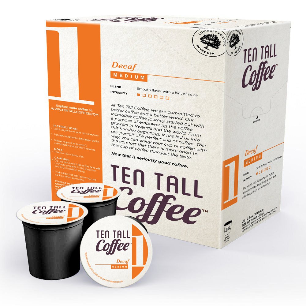 Ten Tall Decaf Coffee Single Brew Cup