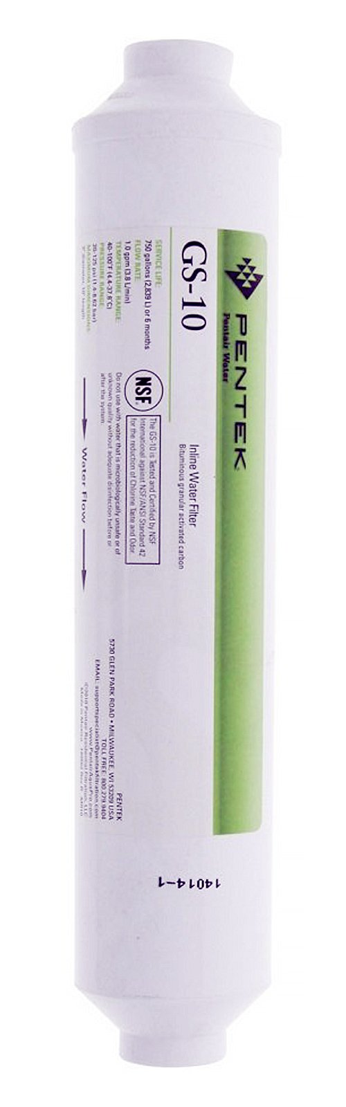 Pentek GS-10 In Line Water Filter with Quick Connect Compression Fittings